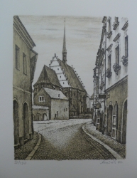Hynek Luňák - Ulička s kostelem
